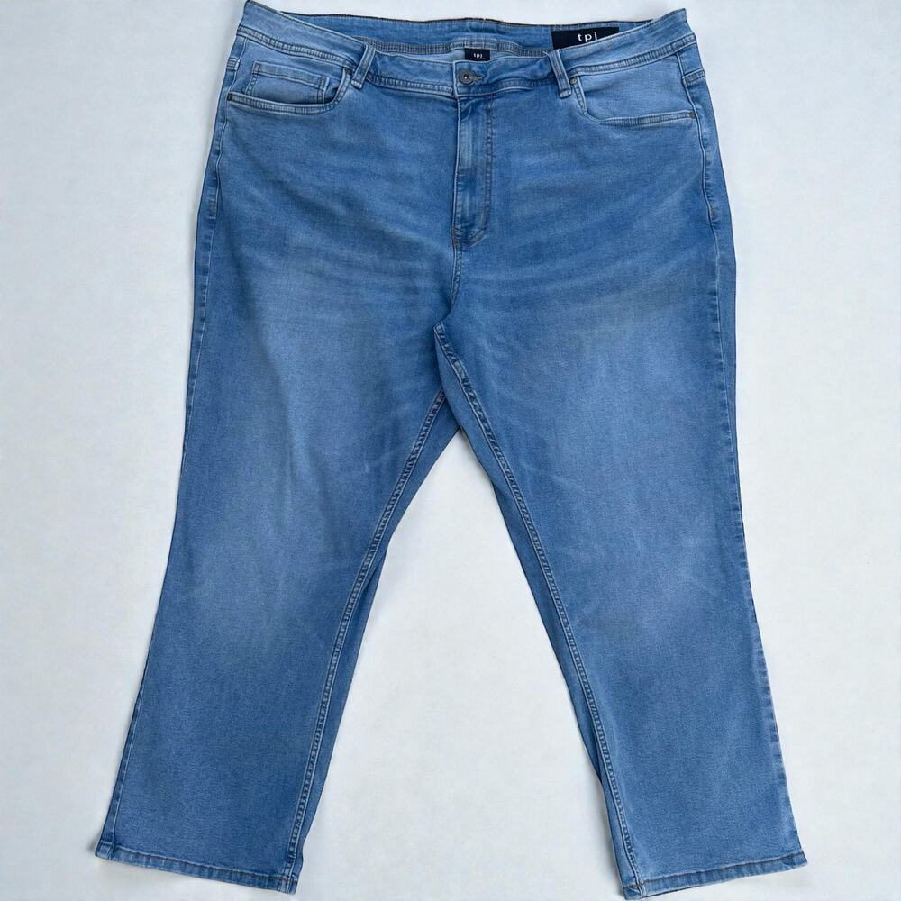 The Perfect Jeans Sz 42x28 Pants Light Wash Denim Stretch Faded Thick Thicc Fit